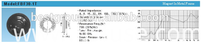 Fbf30-1t China Factory Price 30mm Thin Mylar Speaker (FBELE)